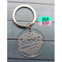 Acryl sleutelhanger met gravering